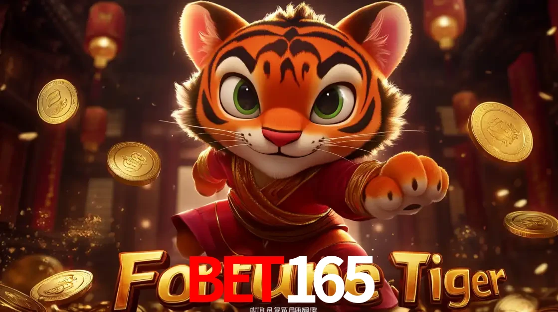 O carismático mascote do jogo de slot Fortune Tiger, um tigre fofo em pose de artes marciais, pronto para trazer sorte e multiplicadores de ganhos no cassino online bet165.